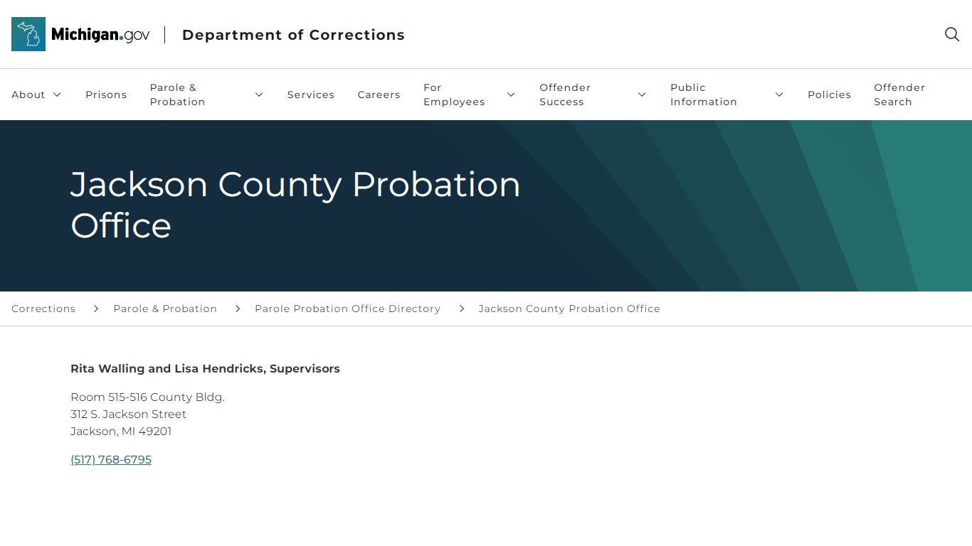 Jackson County Probation Office - Michigan